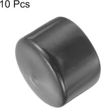 uxcell 10pcs Rubber End Caps 75mm(3") ID Vinyl Round End Cap Cover Screw Thread Protector Dark Grey