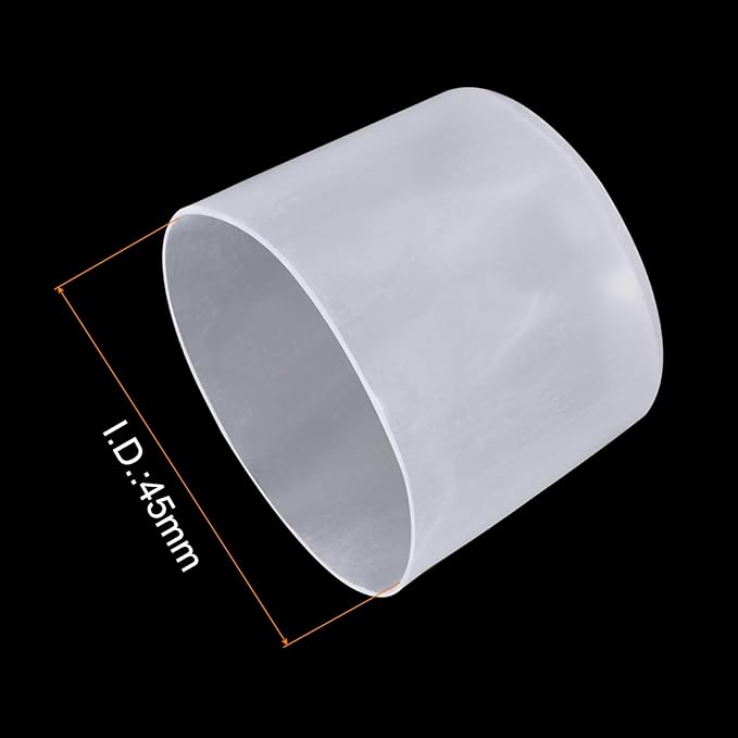 uxcell 4pcs Rubber End Caps 45mm ID Vinyl Round Tube Bolt Cap Cover Screw Thread Protectors Clear, 40mm Height