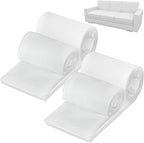 Innconee 4 Pcs Foam Roll Set,2 Pcs 2'' x 24'' x 79'' Upholstery Cushion White High Density 2 Pcs 59'' Wide x 5 Yds Quilt Batting Multipurpose Upholstery Polyester,Cushion Wrap,Wadding Padding for Home