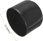 uxcell 4pcs Rubber End Caps 59mm ID Vinyl Round End Cap Cover Screw Thread Protectors Black, 40mm Height