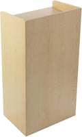 Displays2go Hostess Station, Hidden Wheels, Adjustable Shelf, Maple (LCKDPHSMP)