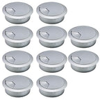 10 Pcs Desk Grommet 2" / 50 mm, Desk Cord Hole Cover, Cable Grommet ABS Plastic, Desk Hole Grommet for Home & Office Pc, Detachable Adjustable Cable Cord Organizer-Silvery