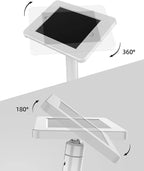 Tablet 10.2 Floor Stand Kiosk Compatible with 10.2 iPad 7 8 9 Anti Theft Key Lock Swivel BSF301T