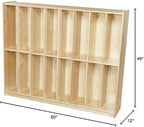 Contender 16 Section Classroom Coat Locker with Backpack Hanger, Dual Hooks, for Cubby Coat Rack, for Office, School, Kindergarten, Day Care [Comes Fully Assembled]