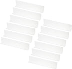 PATIKIL 12 Pack Shelf Dividers for Closet Organization, 15.7x1.57x3.1 Acrylic Closets Separator Kitchen Cabinet Shelves Under Bed Blocker for Bedroom Kitchen Office, Clear