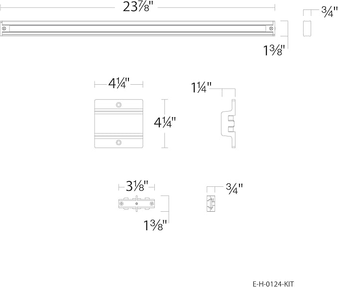 Amped Collection 3-Light 48in Field Cuttable LED Track Lighting Kit with 3 LED 3000K Warm White Track Heads, 4ft Track, End Caps, Floating Feed in Black Finish