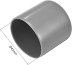uxcell 4pcs Rubber End Caps 43mm ID Vinyl Round End Cap Cover Screw Thread Protectors Light Gray, 40mm Height