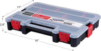 Small Parts Organizer Box – Stackable Hardware Storage Case with 20 Compartments & 12 Dividers – Heavy-Duty Nylon Screw, Drill Bit, Nut & Bolt Organizer for Garage, Toolbox, Workshop