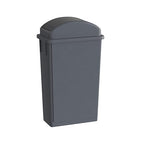 23 Gallon Gray Slim Jim Trash Can with Swing Top Lid