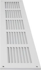 Repa Market Air Vent Cover 20x4 Inch (Outer Dimensions) White Galvanized Steel Louvered Grill Cover with Mesh Screen/Wall or Ceiling Vent/HVAC Register for Indoor and Outdoor Ventilation