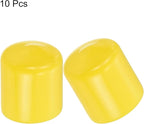 uxcell 10pcs Rubber End Caps 29mm(1 1/8") ID Vinyl Round End Cap Cover Screw Thread Protectors Yellow