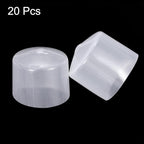uxcell 20pcs Rubber End Caps 35mm ID Vinyl PVC Round Tube Bolt Cap Cover Screw Thread Protectors Clear