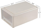 13 Quarts Stackable Plastic Storage Drawers, 1 Pack Storage Drawer Units
