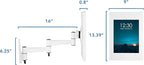 Mount-It! Anti-Theft Tablet Kiosk Wall Mount Compatible with iPad 10, 9, 8, Pro 10.5, Air 10.5, Locking Kiosk for iPad, Lockable Secure Steel Full Motion Arm Wall Mounted Enclosure, White