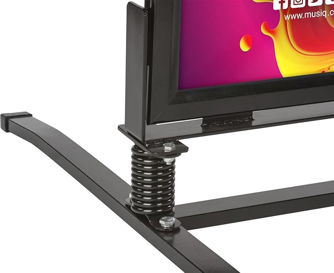 Displays2go 22x28 Inch Outdoor Sign Holder, Black, Powder Coated Steel, Modern Style, Wind & Waterproof, Snap Frame with Magnetic Trim, Anti-Glare PVC Lenses