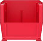 Akro-Mils 30230 AkroBins Plastic Storage Bins, Space-Saving Stackable Bins for Garage, Pantry, Craft Organization, 11-" x 5-" x 5-", Red, 12-Pack