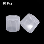 uxcell 10pcs Rubber End Caps 45mm(1.8") ID Vinyl Round End Cap Cover Screw Thread Protectors Clear