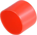 uxcell 4pcs Rubber End Caps 42mm ID Vinyl Round End Cap Cover Screw Thread Protectors Red, 40mm Height