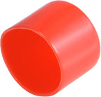 uxcell 4pcs Rubber End Caps 40mm ID Vinyl Round End Cap Cover Screw Thread Protectors Red, 40mm Height