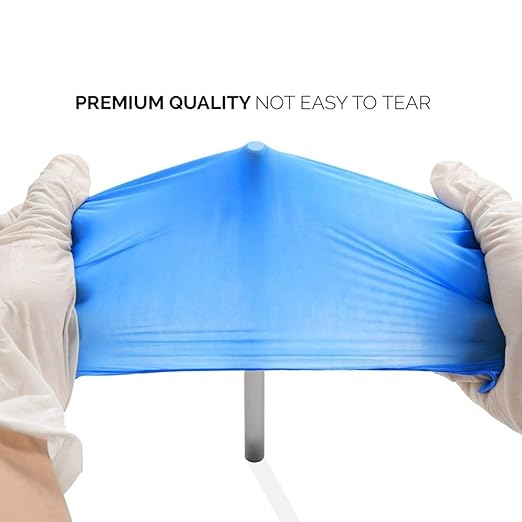 Jointown Basic Vinyl Exam Gloves-Safty Glove Latex-Free & Powder-Free, Synmax Disposable Medical Glove Small (Case of 1000, Blue)