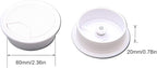 Quluxe Desk Grommet, 2-3/4 Inch Plastic Desk Cord Cable Hole Cover Grommet -White (Pack of 20)