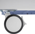 Professional 3-Tier 2-Drawer Salon Trolley Cart with Wheels Utility Cart with Drawers Mobile Storage Cart, Max 50kg/110lb Load, 16.14 * 16.14 * 26.38in (Blue)