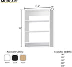 Medium Double Hanging Closet Unit, Modular Closet System, Wood Closet System Organizer with Storage for Walk In Closets, Clothing Rack Closet for Hanging Clothes, Bedroom, White, 31.5"W