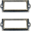 [24 Pack] Antique Bronze Office Library File Drawer Cabinet Card Tag Label Holder Metal Frame 83mm x 30mm