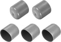 uxcell 5pcs Rubber End Caps Protective Caps 31mm ID Vinyl PVC Round Tube Bolt Cap Cover Screw Thread Protectors Light Gray