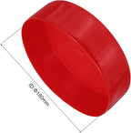 uxcell 4pcs Rubber End Caps 7 1/16"(180mm) ID Vinyl Round End Cap Cover Screw Thread Protectors Red, 50mm Height