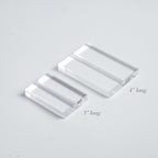 UNIQOOO 4" Clear Acrylic Stand | 6 Pack 3mm Slot Wedding Sign Holders, Perfect for Wedding, Table Number, Exhibition, Office, Restaurant, Business