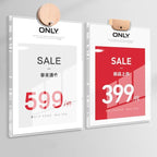 Wall Mount Acrylic Sign Holder with 3M Tape, Photo Menu Flyer Display Frames for Mall, Office, Home, Restaurant (Metal Horizontal A5 148×210mm/5.83×8.27inches)