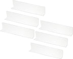 PATIKIL 6 Pack Shelf Dividers for Closet Organization, 11x1.18x2.4 Acrylic Closets Separator Kitchen Cabinet Shelves Under Bed Blocker for Bedroom Kitchen Office, Clear
