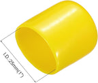 uxcell 10pcs Rubber End Caps 25mm(1") ID Vinyl Round End Cap Cover Screw Thread Protectors Yellow