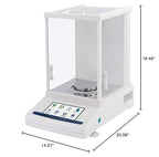 U.S. Solid 0.1mg Analytical Balance, 220g x 0.0001g Touch Panel Lab Scale, Auto Internal Calibration, RS232, Piece Counting, Percent Weighing, Adjustable Stability & Display Speed, g, oz, ct, mg