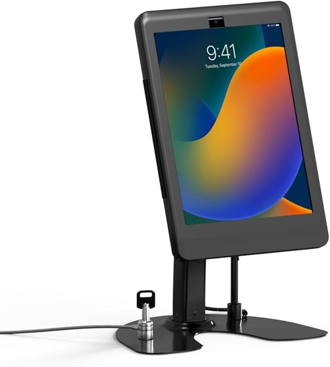 Dual POS Kiosk – CTA Dual Security Kiosk Stand for 11” iPad Pro 3rd and 4th Generation Tablets for Retail Point of Sale (PAD-ASK11B)