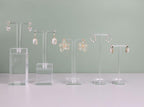 GemeShou 3pcs acrylic T bar earring display stand for show, retail hanging earring holder for online business, transparent jewelry Photography Props【Acrylic Earring T Stand-3pcs 】