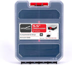 Mini Parts Organizer Box – Small Hardware Storage Case with 6 Compartments & Divider – Compact Nylon Container for Screws, Beads, Tackle, or Travel Toolbox