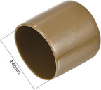 uxcell 10pcs Rubber End Caps 40mm ID Vinyl Round End Cap Cover Screw Thread Protectors Light Brown