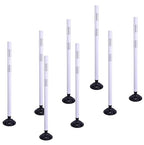 BESEA 8 Pack 36 Inch Traffic Delineator Posts with Reflective Collars White Road Cones,White Durable Flexible Safety Cones for Construction, Parking Lot, and Roadway Use