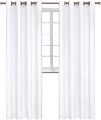 BGment Blackout Curtains - Grommet Thermal Insulated Room Darkening Bedroom and Living Room Curtains, Set of 2 Panels (52 x 120 Inch, Pure White)
