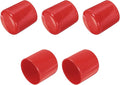 uxcell 5pcs Rubber End Caps 31mm ID Vinyl Round Tube Bolt Cap Cover Screw Thread Protectors Red