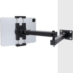 Foldable Wall Mount iPad Holder Tablet Mount Stand,360° Adjustable Tablet Holder,2-Stage Extendable Articulating Aluminum Alloy Arm,Compatible with 4.7~12.9" iPad/Nexus/e-Reader/Switch/iPhone