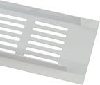 Vent Systems 11.81 x 2.36 (Outer Size) - Pack of 2 - Rectangular Door Vent - White Aluminum Vent Cover Toe Kick Vent Cover - HVAC for Home Cabinet Vent - Intake/Exhaust Door Return Air Vent