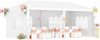 10x20 FT Party Tent, Outdoor Wedding Tents for Parties, Canopy Event Tent with 4 Removable Sidewalls, Waterproof Gazebo Shelter for Birthday Parties, Weddings, BBQs & Events (10X20FT-4Sides White)