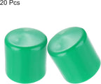 uxcell 20pcs Rubber End Caps 41mm(1 5/8") ID Vinyl PVC Round Tube Bolt Cap Cover Screw Thread Protectors Dark Green