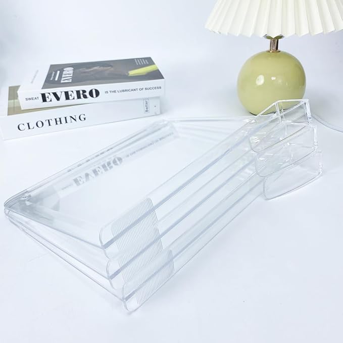 8 Pack Acrylic Shelf Dividers for Closet Organization, Clear Shelf Divider Fits Shelves of 0.4-1 Inch,Purse Organizer for Closet, Shelf Organizer, Closet Organizers and Storage (8)