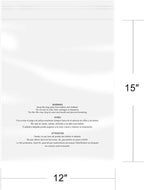 iMailer - 12" x 15"(1000 Counts) - Poly Bags with Suffocation Warning Self Seal 1.6 Mil for Clothing, Shirts, Packaging - Permanent Adhesive