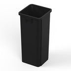 23 Gallon Black Square Commercial Trash | Garbage Can - Outdoor, Office, Restaurant, School, Kitchen
