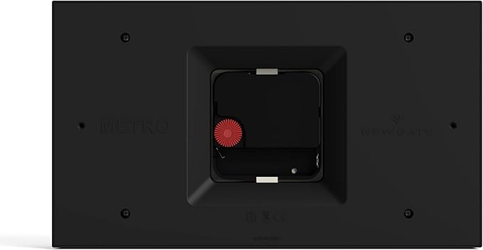 NEWGATE® Mini Metro Desk Clock | Retro Mantel Clock | Black | Mid Century Style for Desk, Table top, Shelf or Bedside